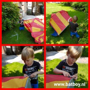 ikea, tent, circustent, circus, in elkaar zetten, afbreken, spelen, batboy, spannend