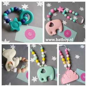 bijtsieraden, lieve kleine rups, batboy, speelketting, bijtketting, koelkast, schoonmaken