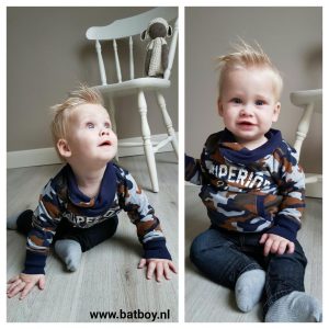 trui, baby, peuter, legerprint, wibra, batboy, stoere trui