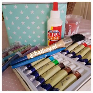 mod podge, batboy, diy, kerst, waxinelichtje