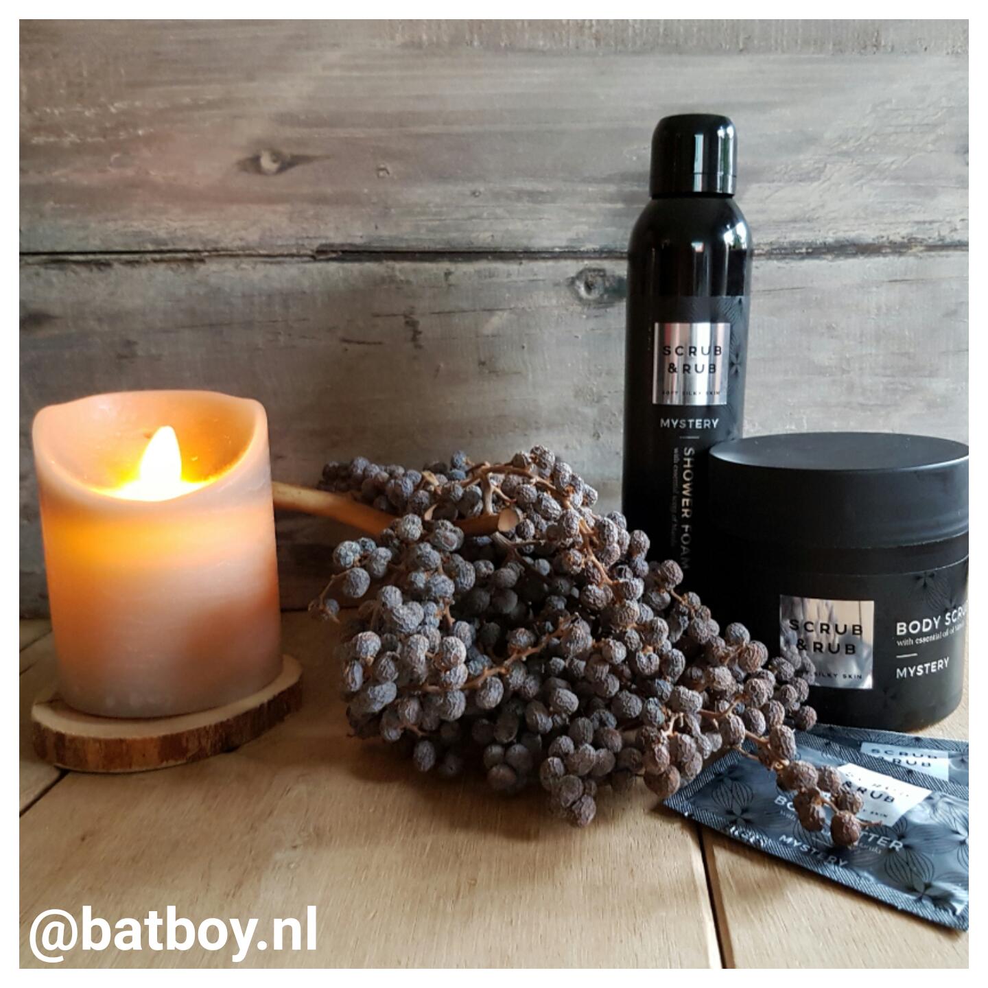 scrub en rub, verzorging, huidverzorging, mystery, scrub, zeep, body butter, scrub en rub, main cosmetics