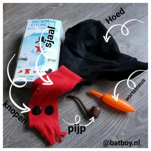 sneeuwpop, sneeuw, sneeuwpoppakket, diy, action, batboy