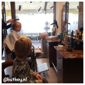 hans hairstudio, met jongens naar de kapper, batboy