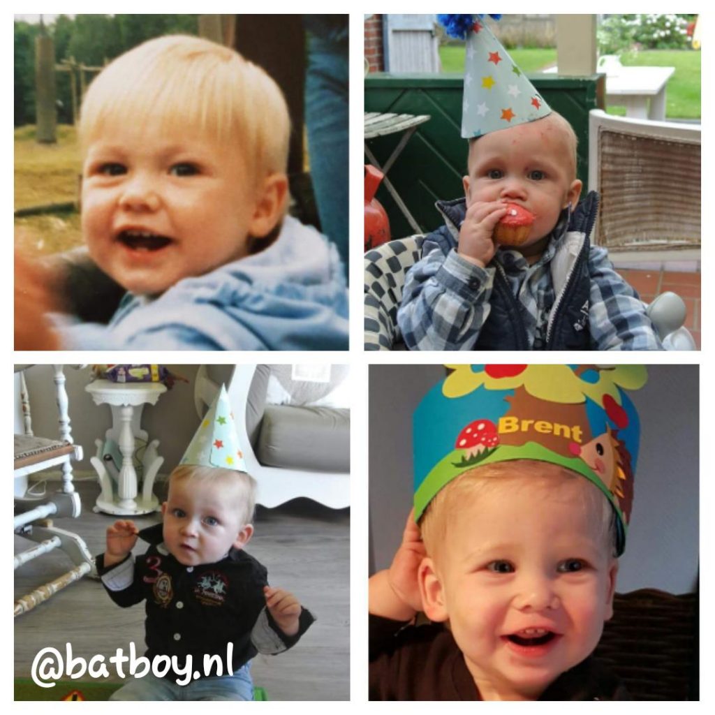 Pasgeboren baby lijkt op de vader Aardje na zijn vaatje Batboy