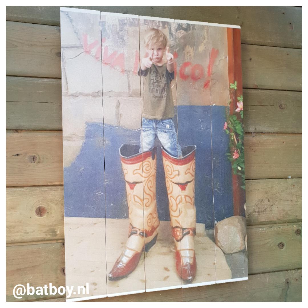 batboy, mamablog, foto op hout