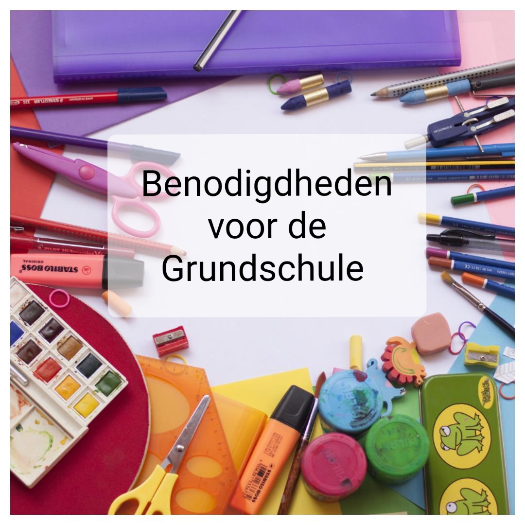 waslijst, benodigdheden, grundschule