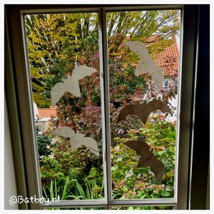 Halloween raamdecoratie, vleermuis, vleermuizen