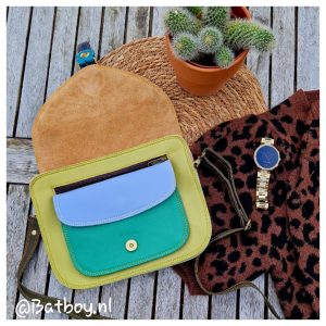 unieke tas, dierenprint, restleer