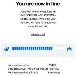 digitale wachtrij, tickets
